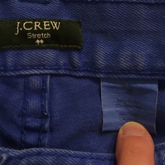 J Crew Toothpick Cropped Bright Blue Jeans, Size 27 - Picture 8 of 11